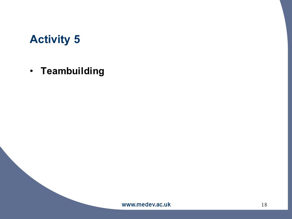 Activity 5 Teambuilding