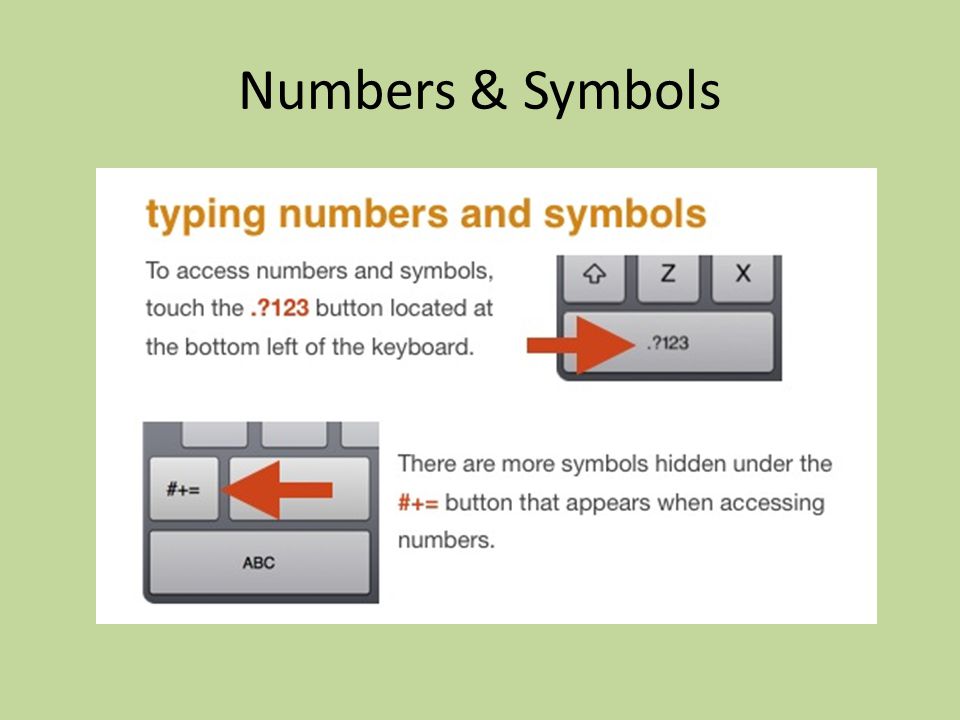 Numbers & Symbols
