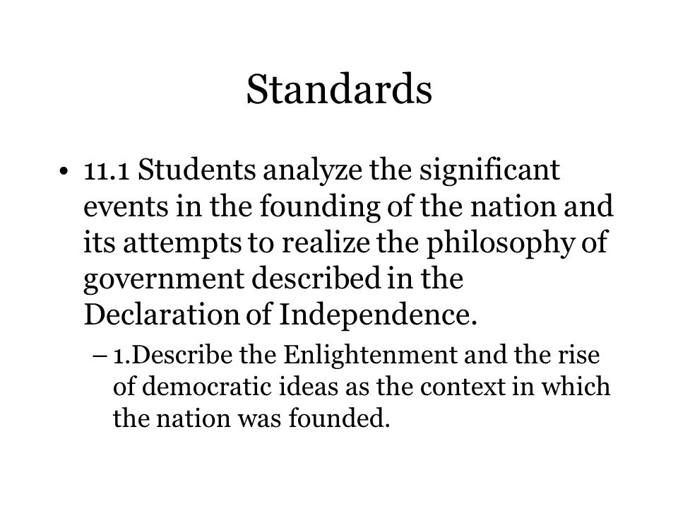 two enlightenment philosophy the declaration of independence