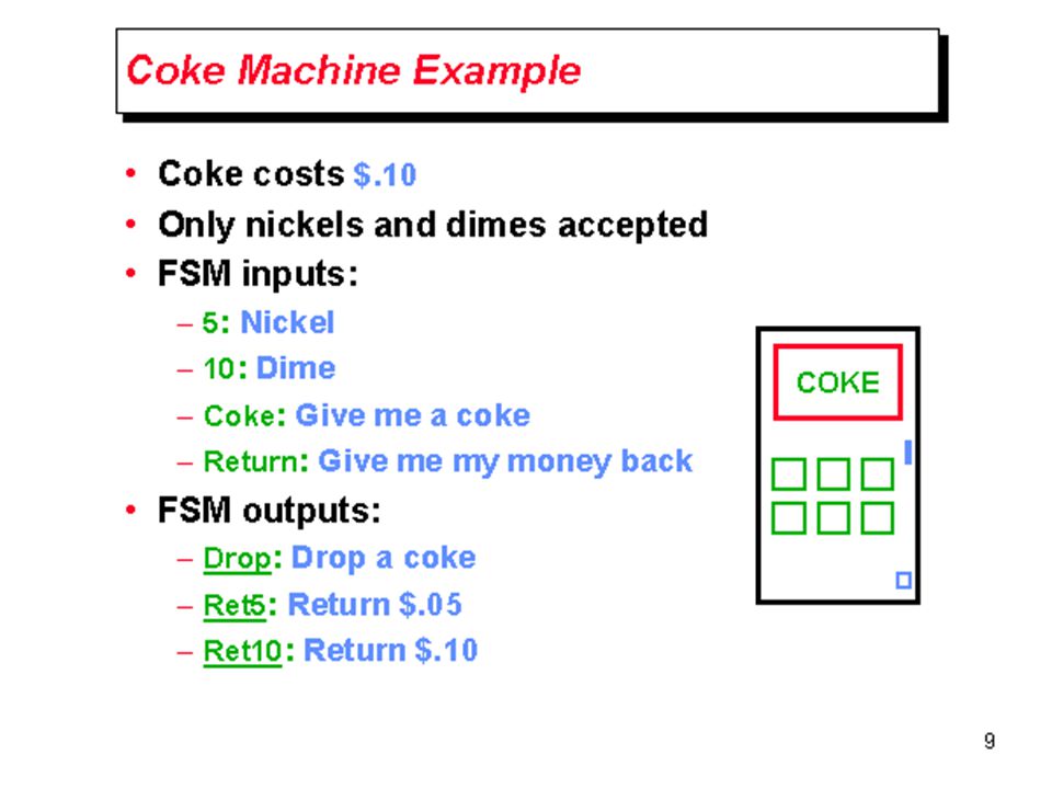 CWRU EECS 317 Coke Machine Example