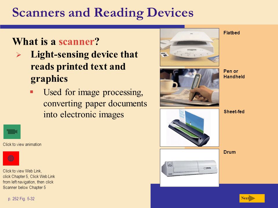 Scanners and Reading Devices What is a scanner. p.