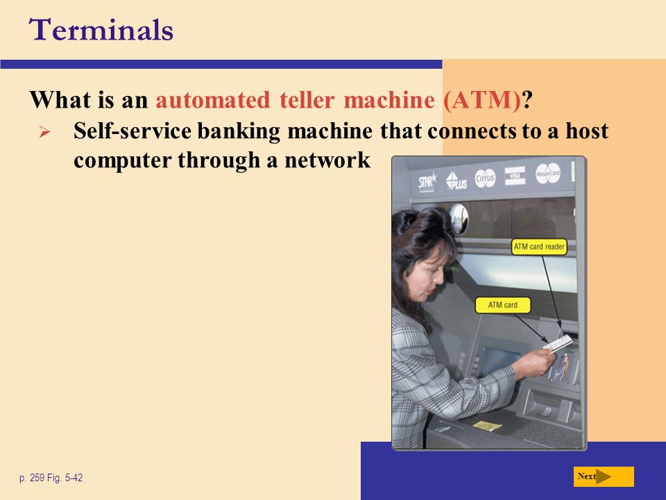Terminals What is an automated teller machine (ATM).