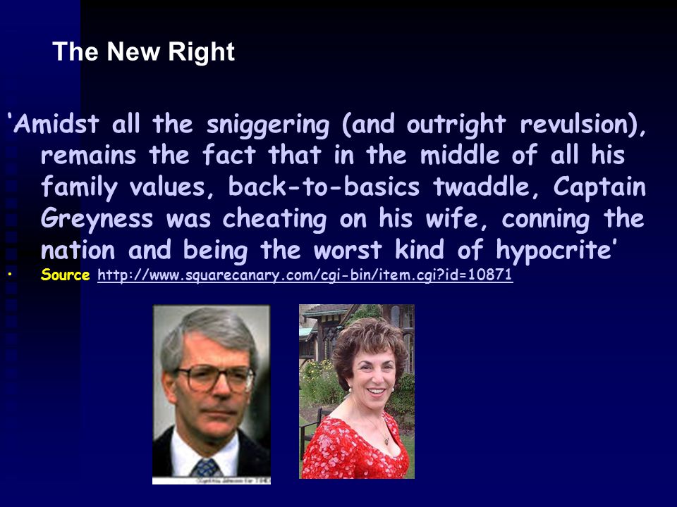 Halsey 1992 & Dennis 1993 Support key aspects of New Right views.