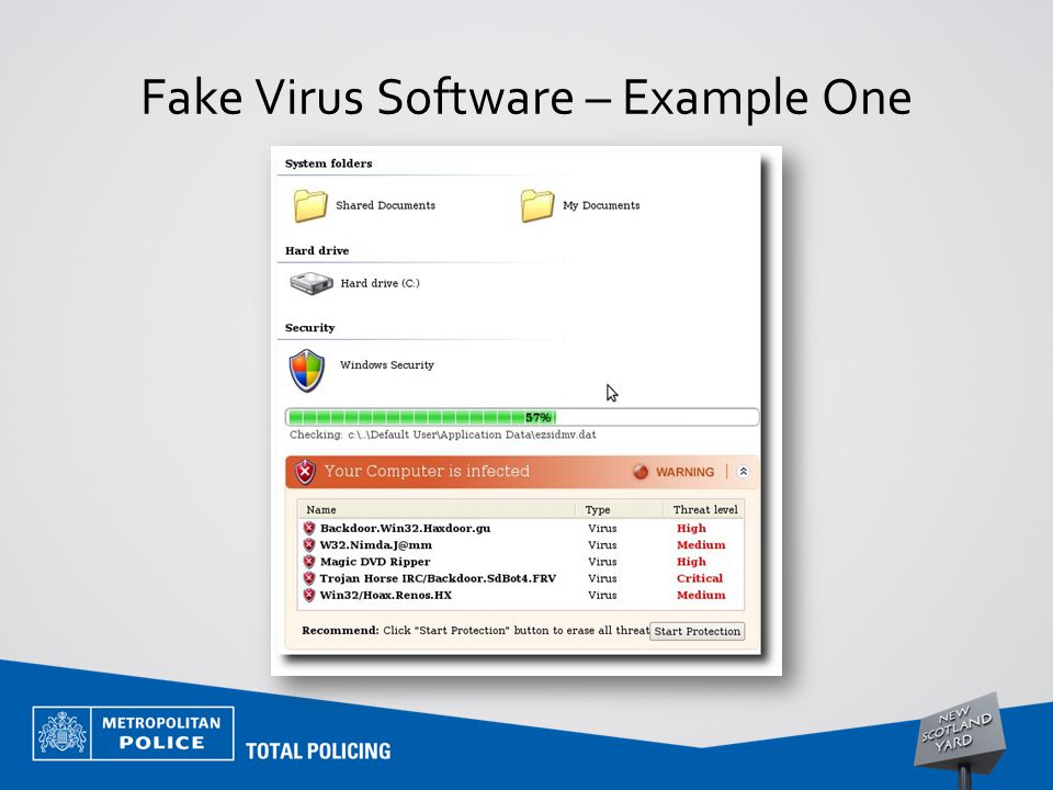 Fake Virus Software – Example One