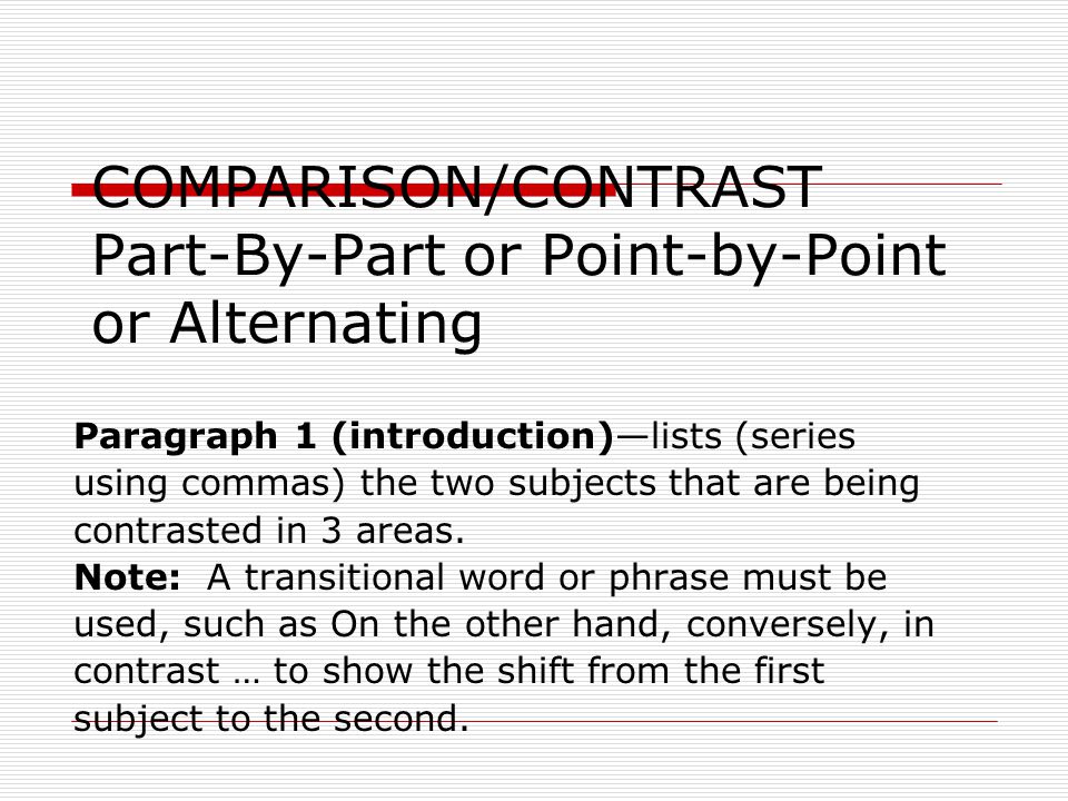 compare and contrast essay titles