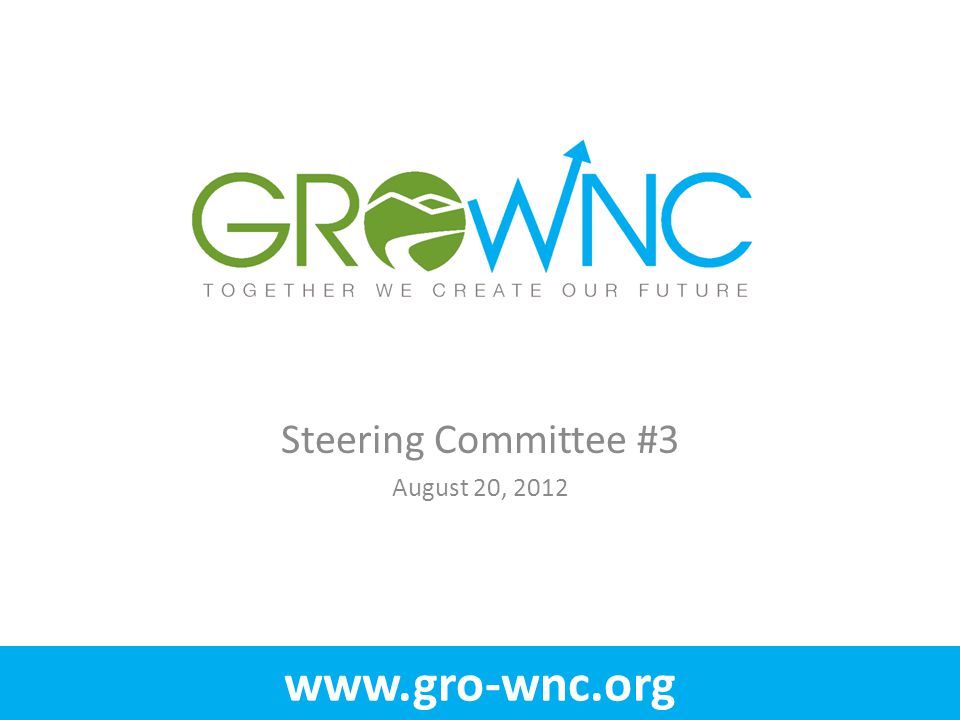 Steering Committee #3 August 20, 2012