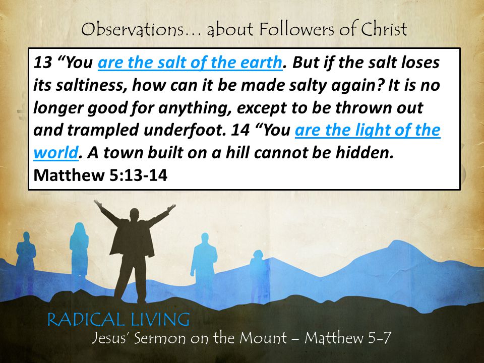 Salt and Light: Living the Sermon on the Mount