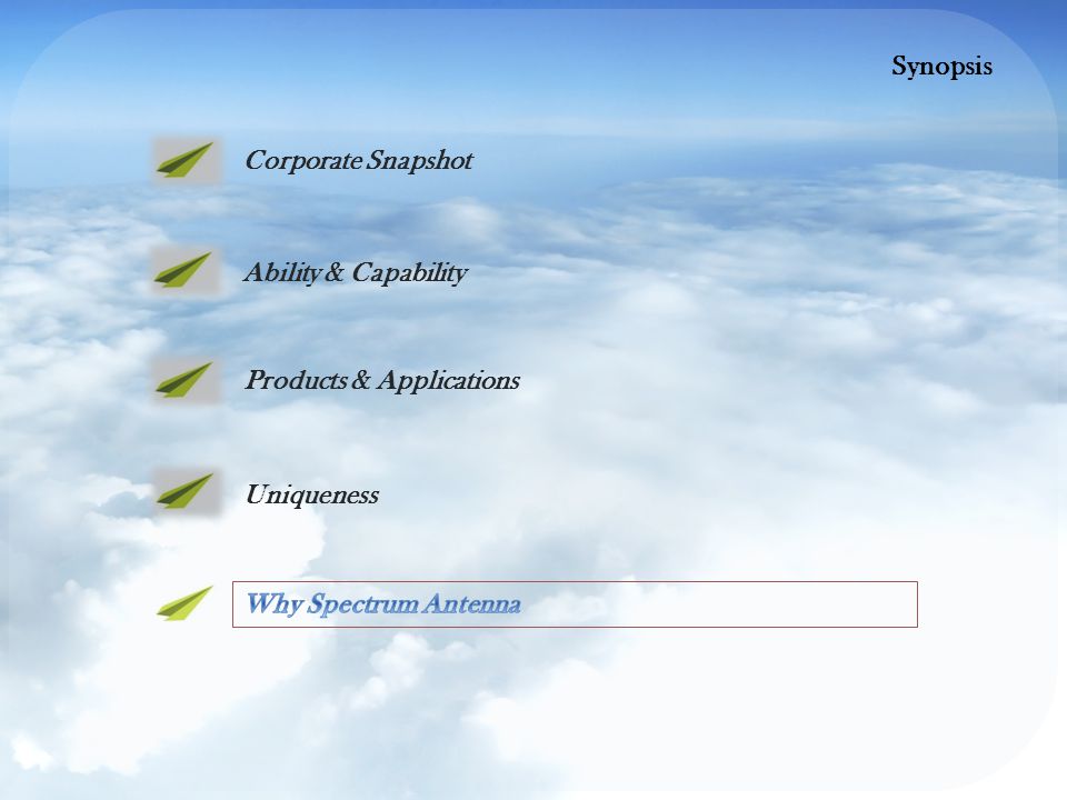 Ability & Capability Products & Applications Uniqueness Corporate Snapshot Synopsis