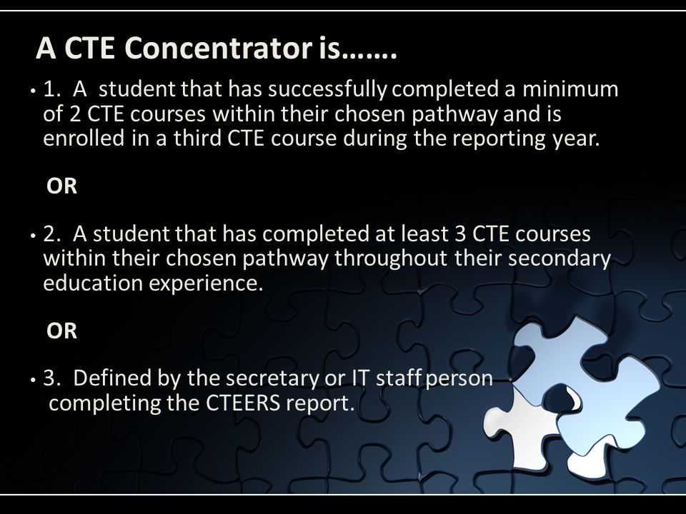 A CTE Concentrator is……. 1.