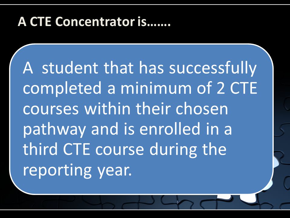 A CTE Concentrator is…….