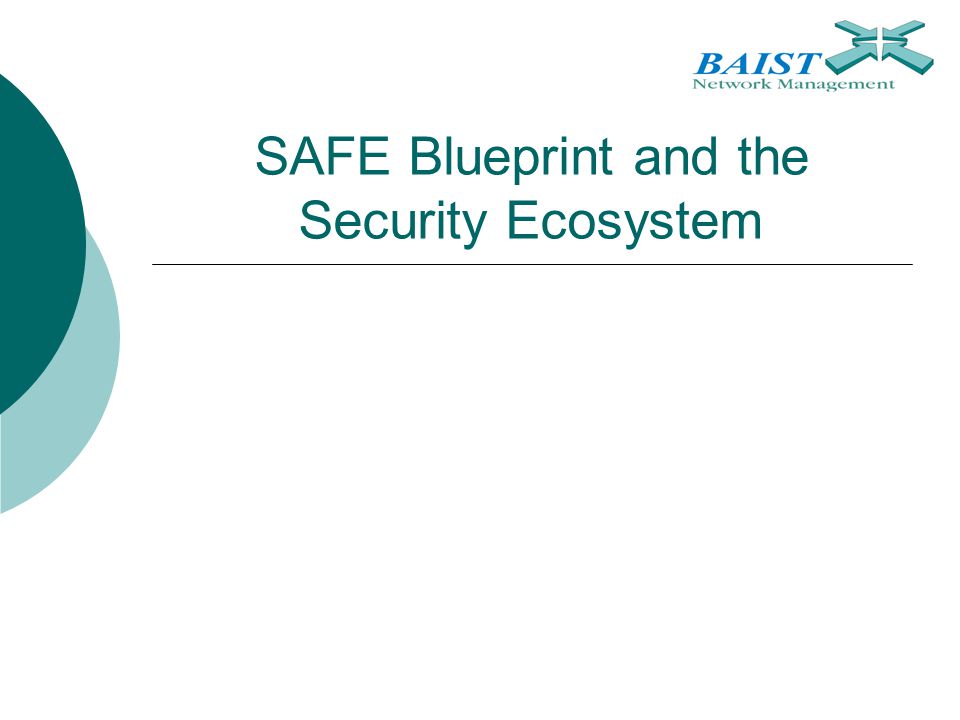 SAFE Blueprint and the Security Ecosystem