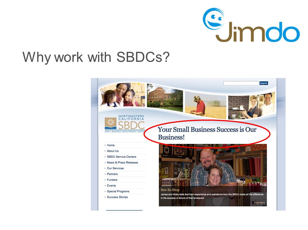Why work with SBDCs