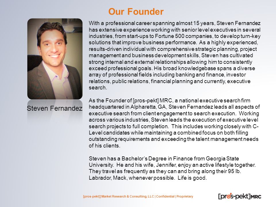 Our Founder With a professional career spanning almost 15 years, Steven Fernandez has extensive experience working with senior level executives in several industries, from start-ups to Fortune 500 companies, to develop turn-key solutions that improve business performance.