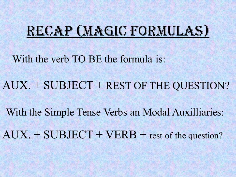 Because Modals are auxiliaries, they are used in the same way as in the case of the Simple tense verbs.