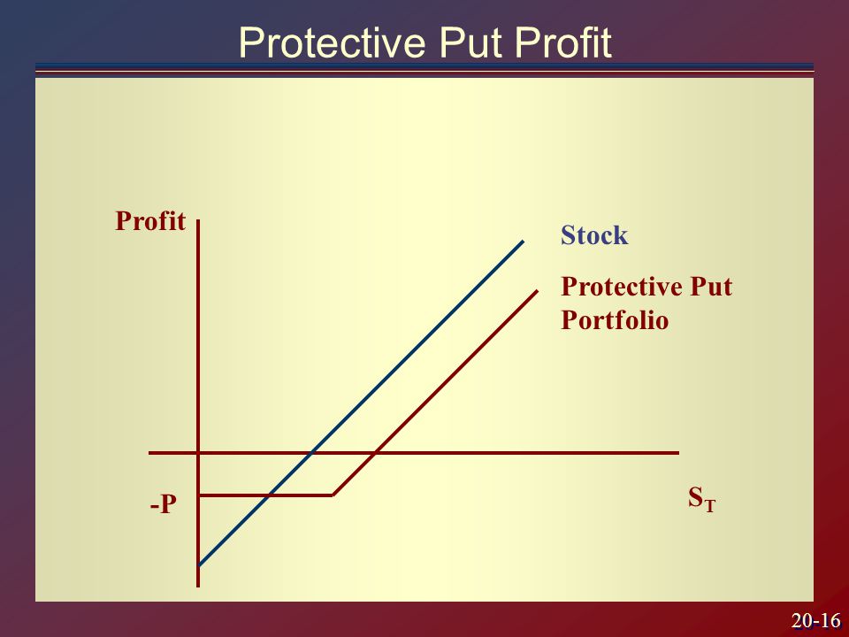 20-16 Protective Put Profit STST Profit -P Stock Protective Put Portfolio