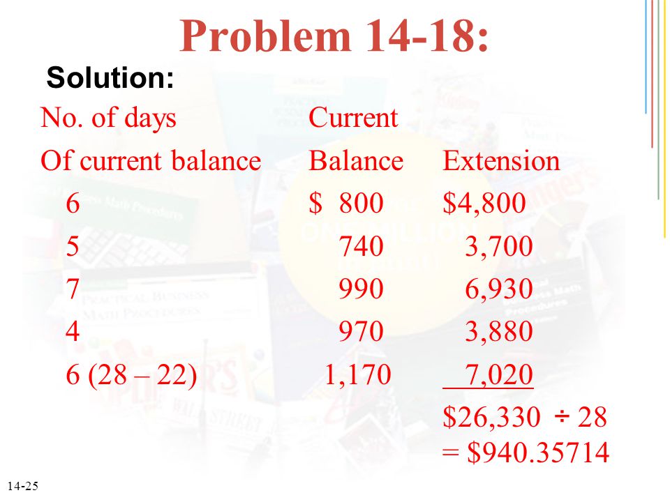 14-25 Problem 14-18: No.