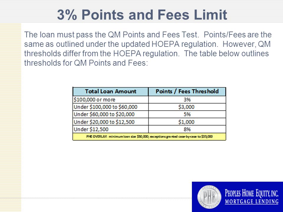 Qm Points And Fees Chart