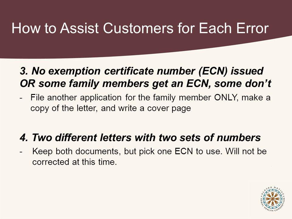 How to Assist Customers for Each Error 3.