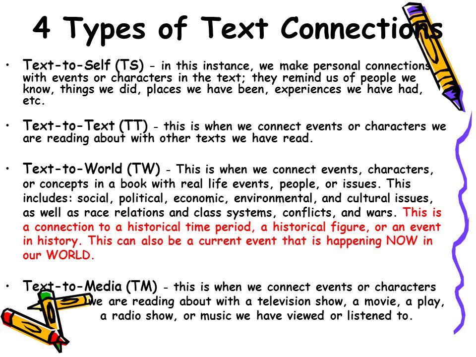 text to world connections examples