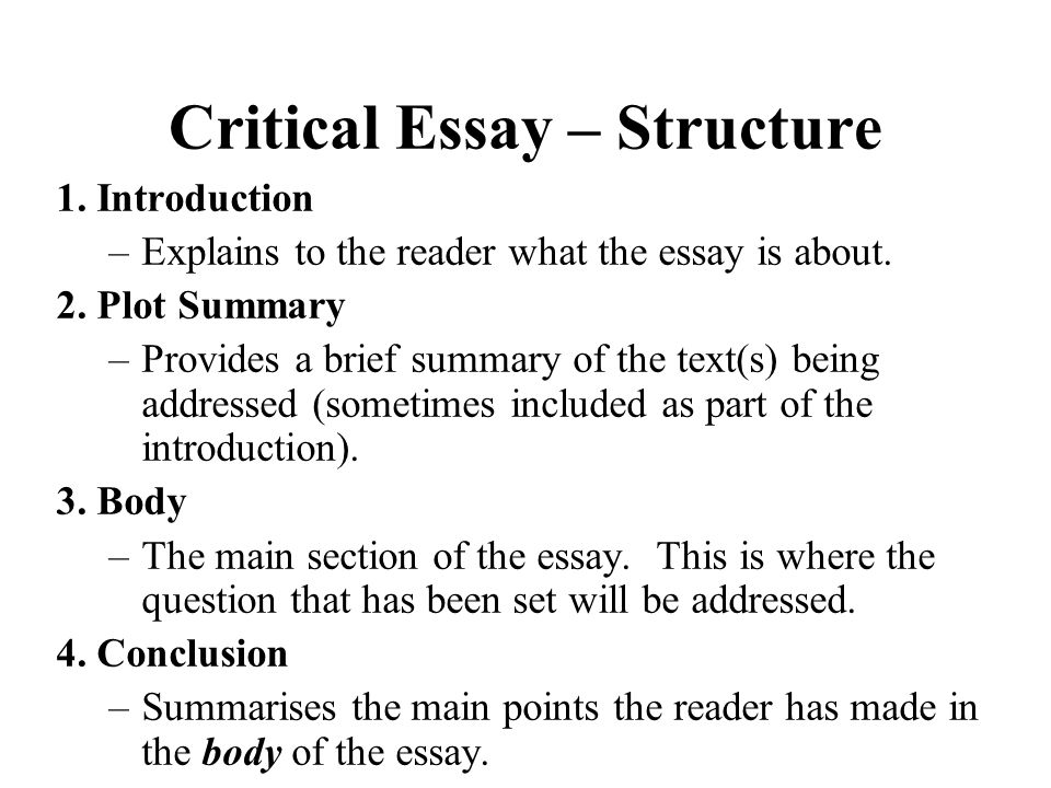 critically discuss essay