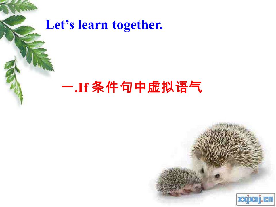 Let’s learn together. 一.If 条件句中虚拟语气