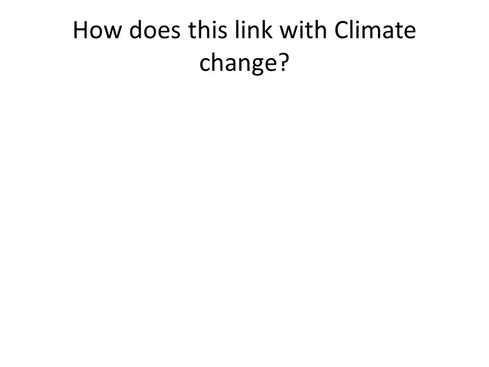 How does this link with Climate change