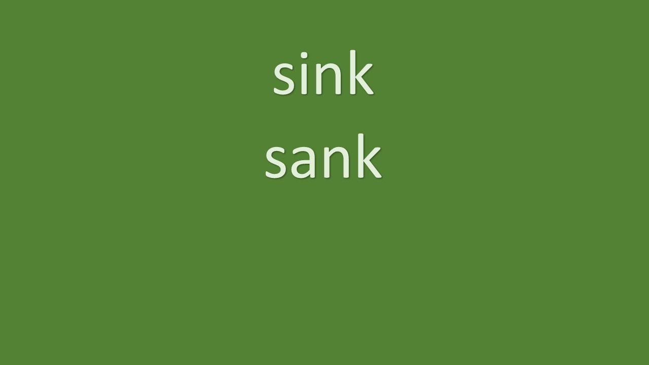 sink sank