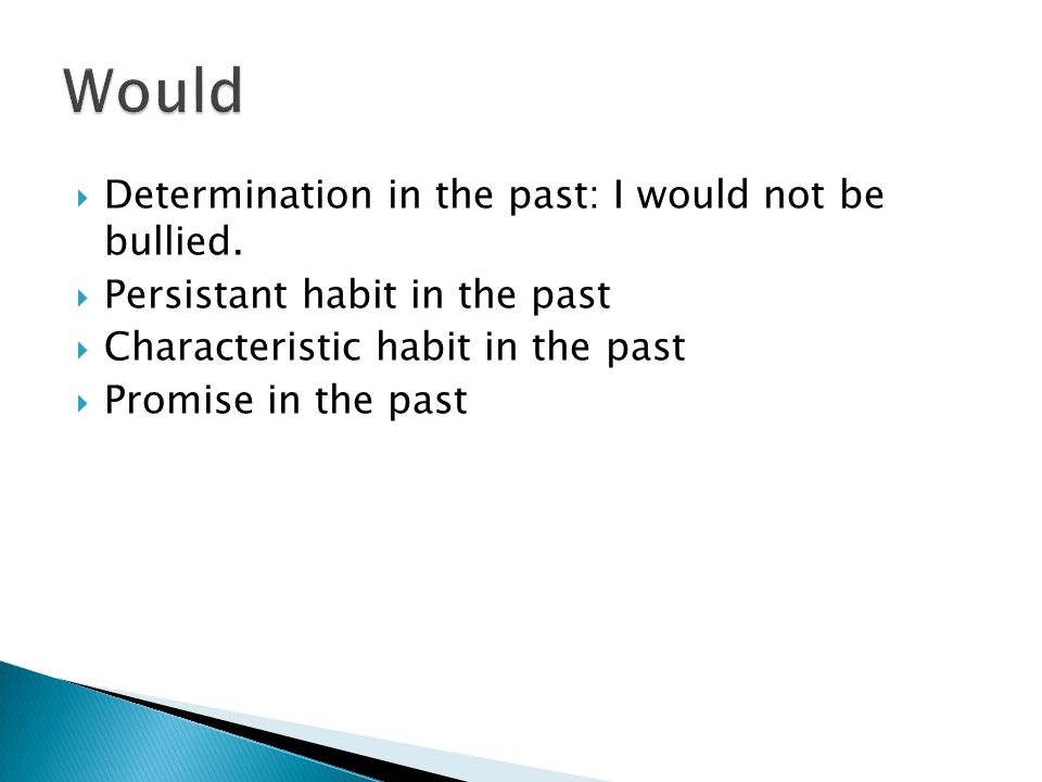  Determination in the past: I would not be bullied.