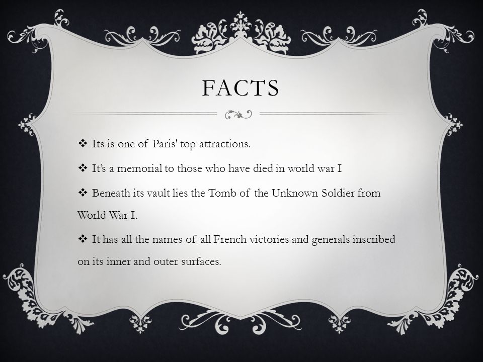FACTS  Its is one of Paris top attractions.