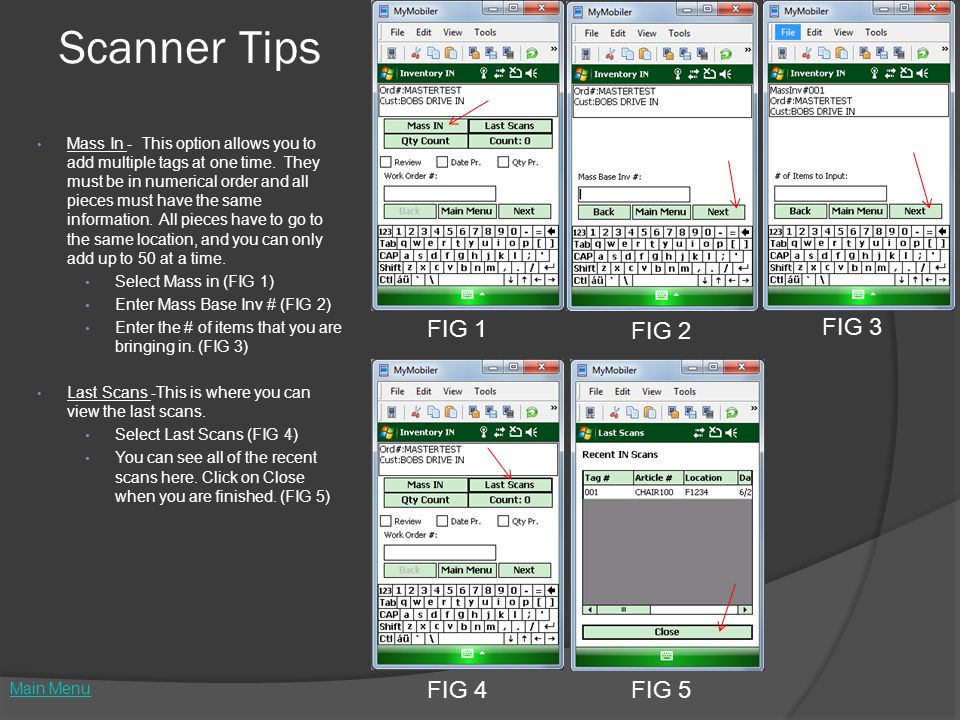 Scanner Tips Mass In - This option allows you to add multiple tags at one time.