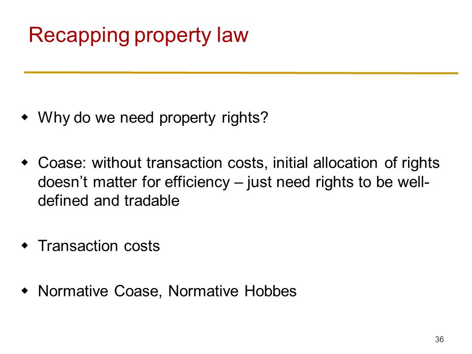 36  Why do we need property rights.