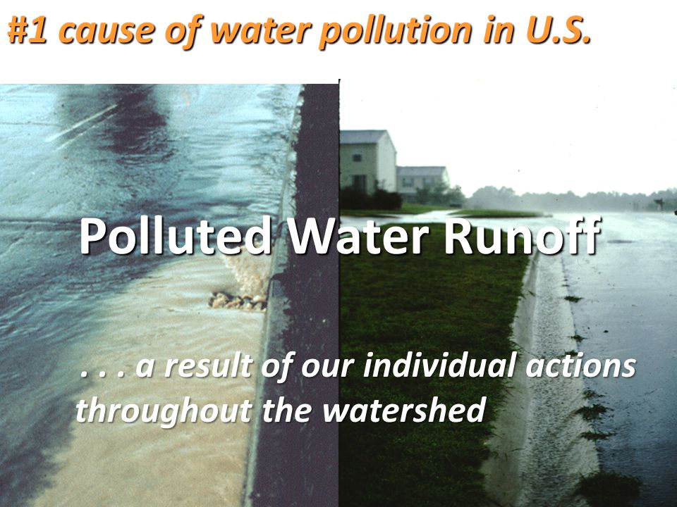 Polluted Water Runoff #1 cause of water pollution in U.S....