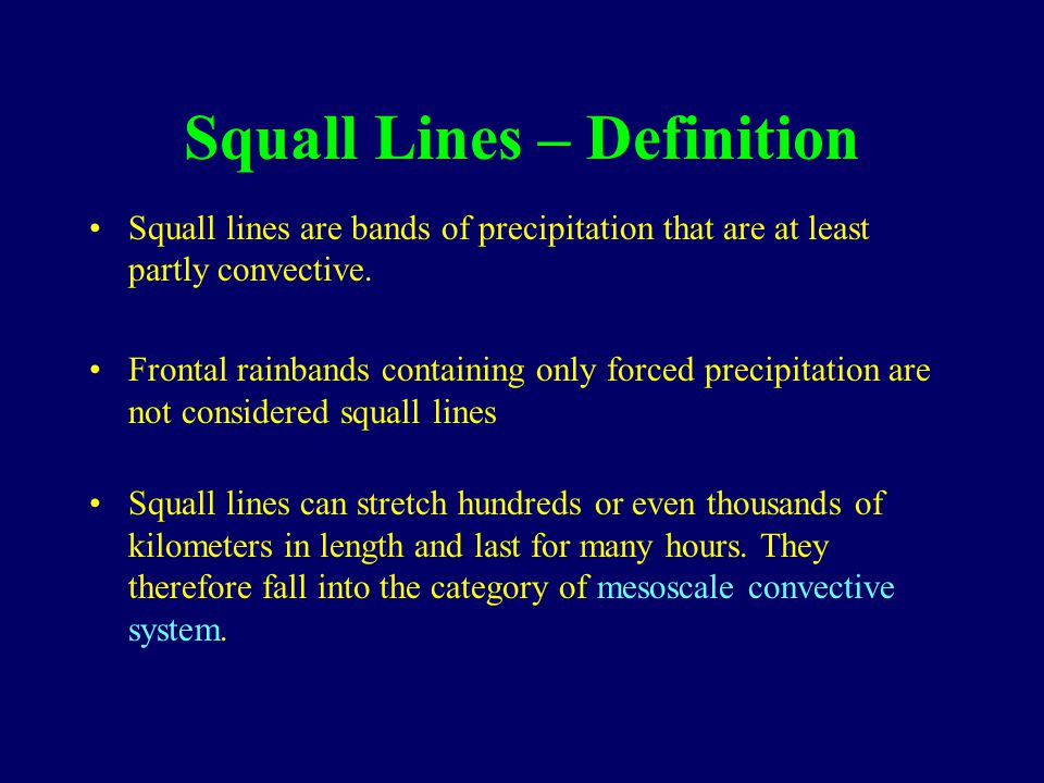 Meaning squall squall