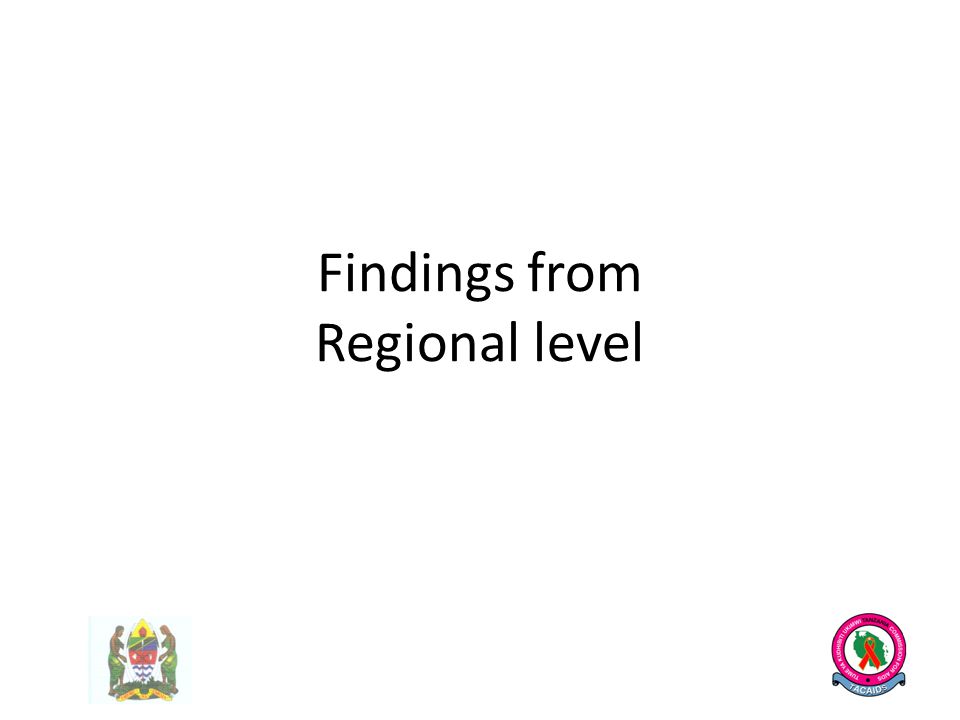 Findings from Regional level