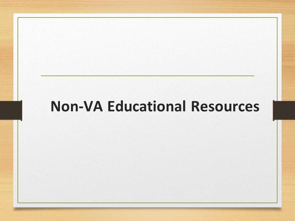 Non-VA Educational Resources