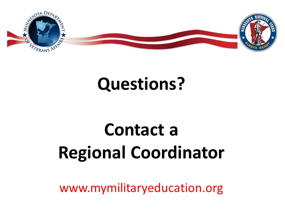 Questions Contact a Regional Coordinator