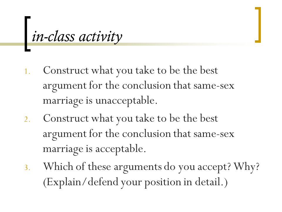 Arguements against same sex marriage impossible Was Arguements against same sex marriage think, that