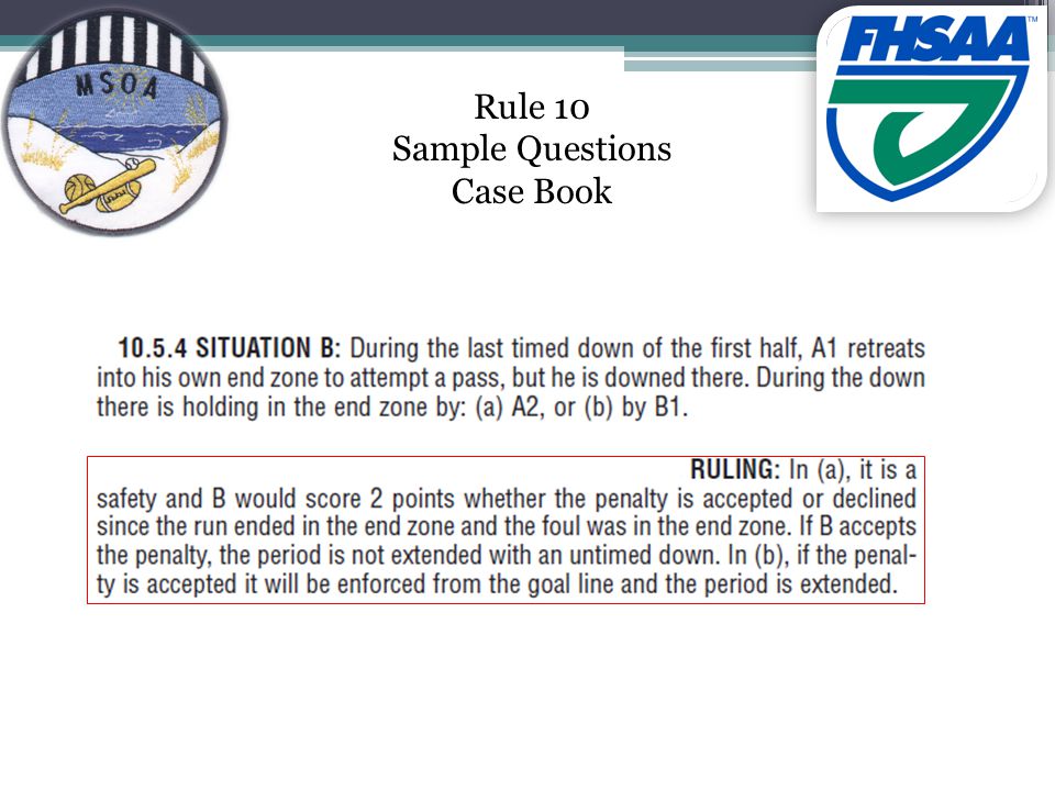 Rule 10 Sample Questions Case Book