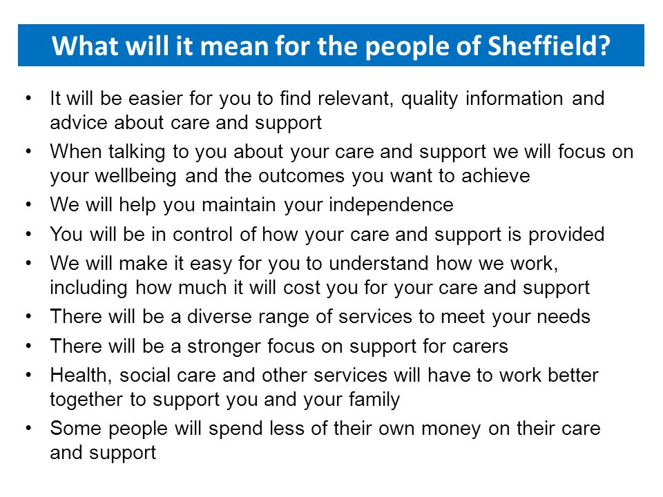 What will it mean for the people of Sheffield.