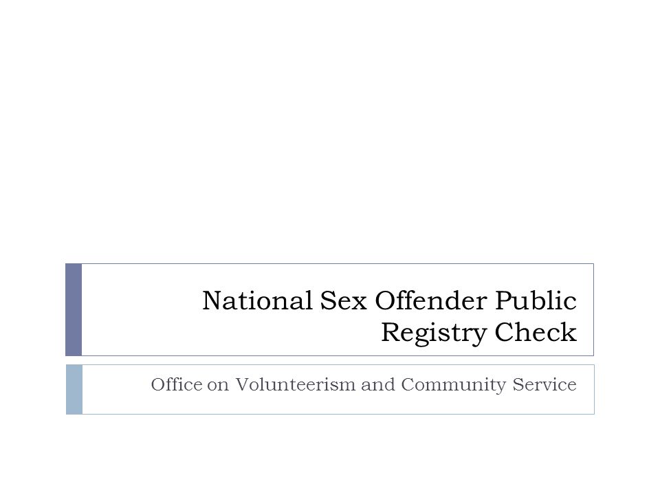 Sjodin national sex offender registry