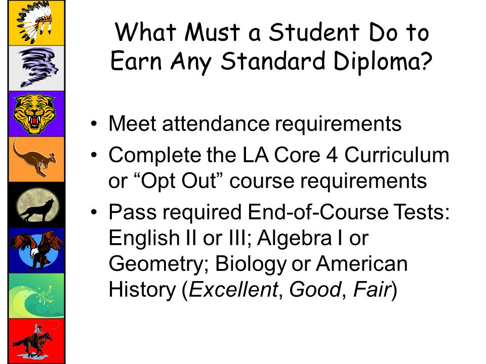 What Must a Student Do to Earn Any Standard Diploma.