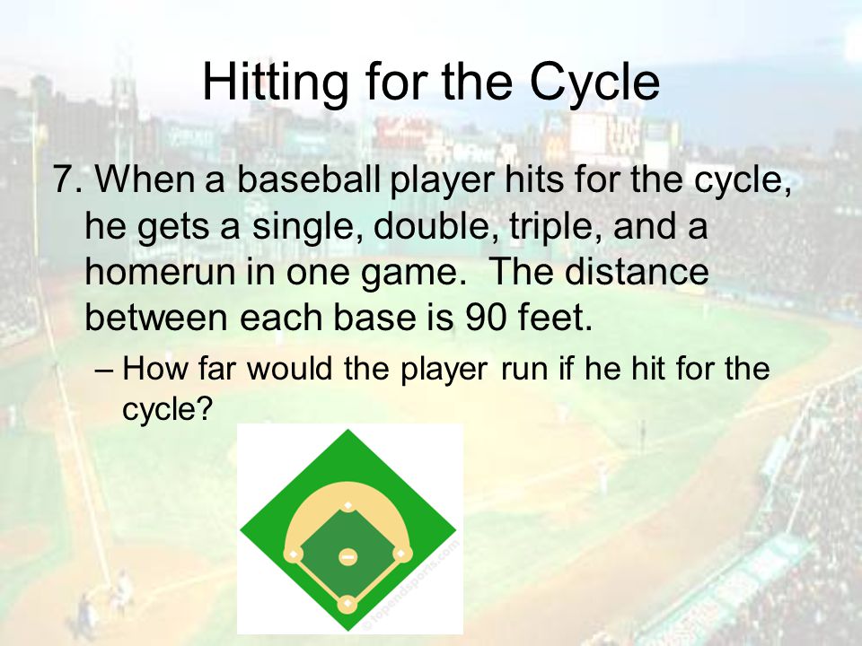 Hitting for the Cycle 7.