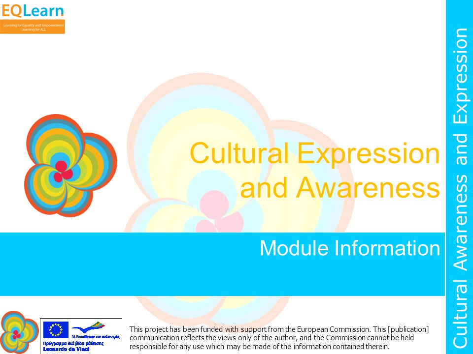 Cultural Awareness and Expression This project has been funded with support from the European Commission.