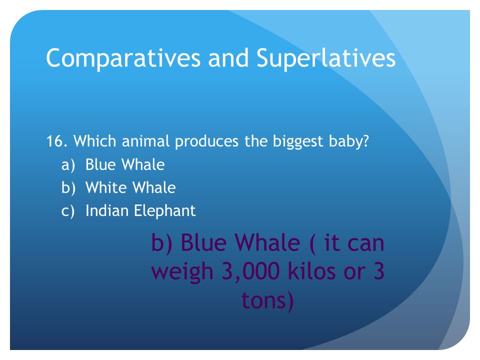 Comparatives and superlatives. Comparatives and Superlatives An adjectives  modifies a noun or a pronoun by describing, identifying it or quantifying  it. - ppt download