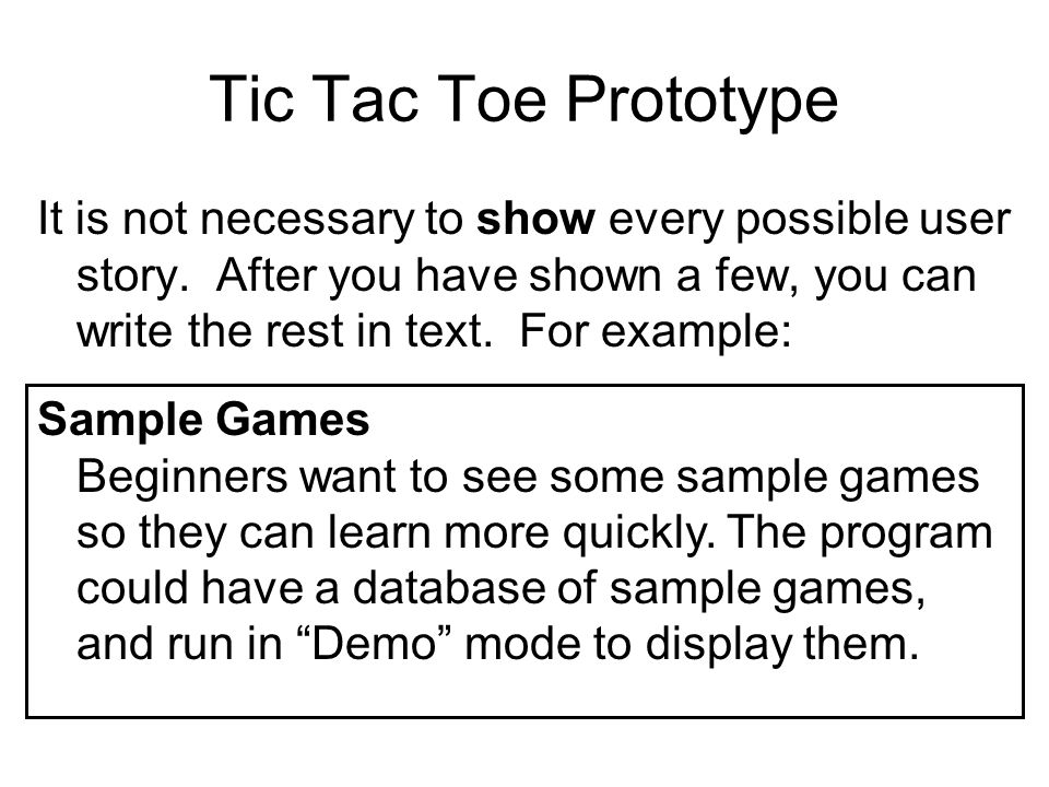 Tic Tac Toe in Prototype