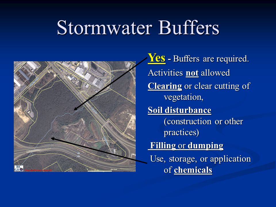 Stormwater Buffers Yes - Buffers are required.