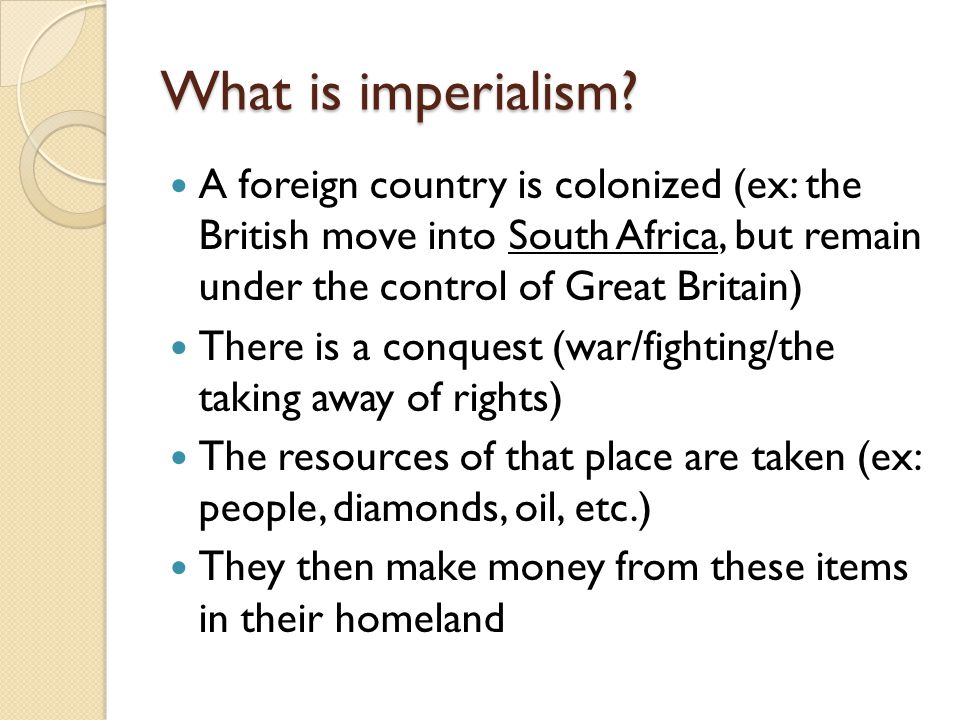 What is imperialism.