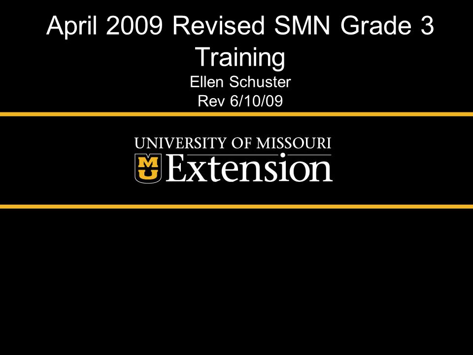 April 2009 Revised SMN Grade 3 Training Ellen Schuster Rev 6/10/09