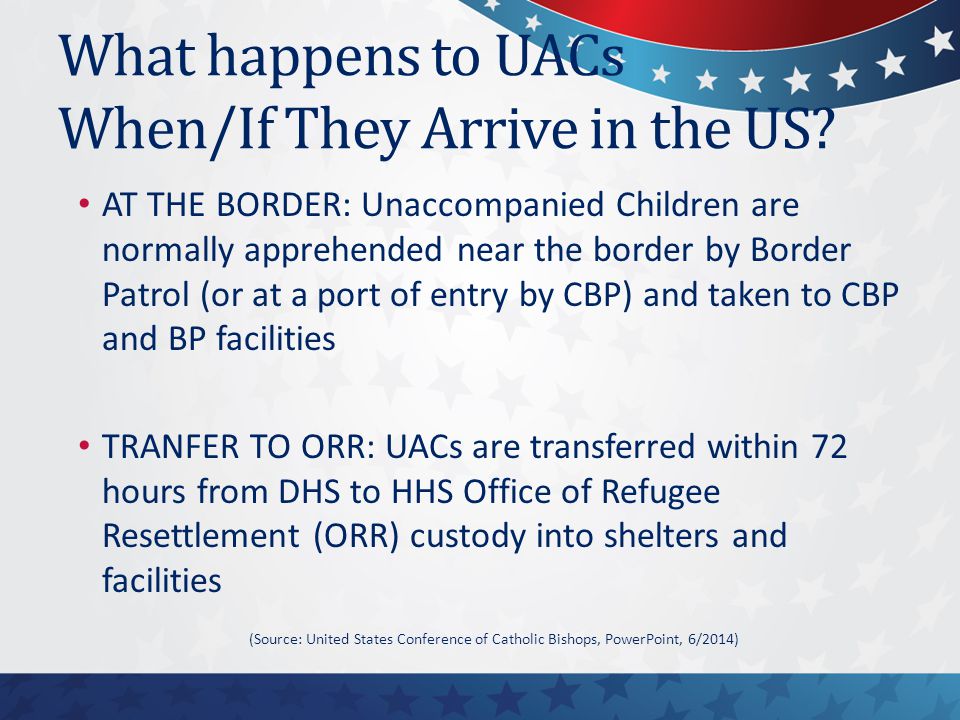 What happens to UACs When/If They Arrive in the US.